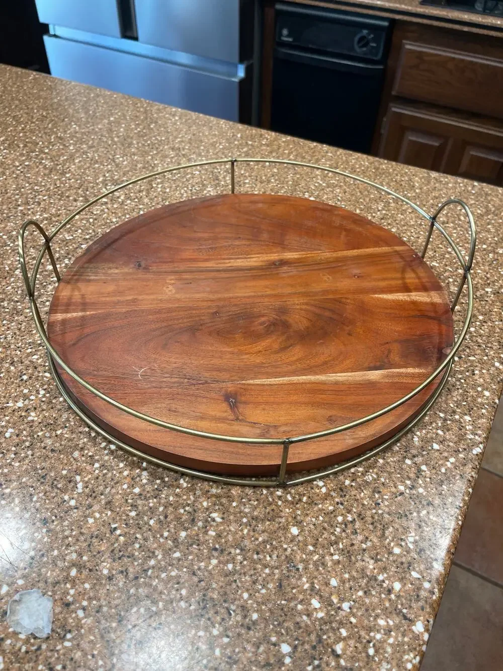 Hearth & Hand wood and metal tray